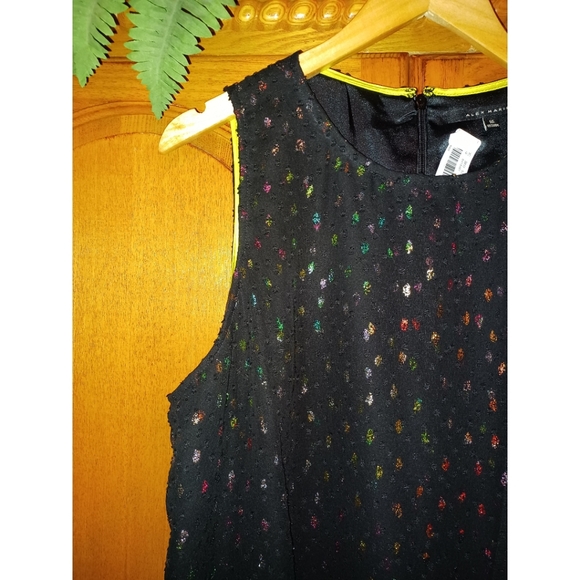 Alex Marie Cassidy Dot Chiffon Assymetric Dress - Picture 8 of 14